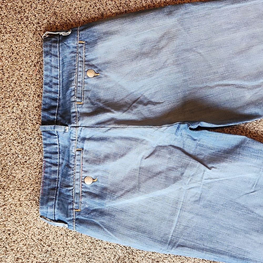 Banana Republic Blue Flare Wide Leg Denim - Picture 10 of 12